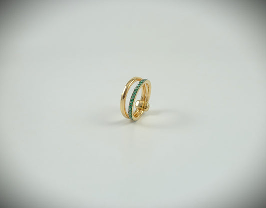 Pomellato Together Ring 750 Roségold Smaragde 0,4ct RG 54 Ref.PAC0100O7BKRSM000