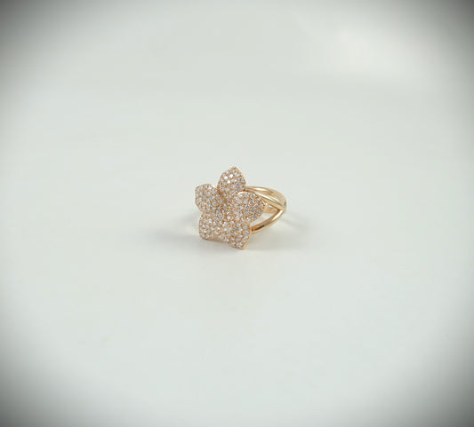 Korloff Ring Blüte 750 Roségold Brillanten 0,829 ct RG 52,5/53 Ref. JASBGKO16PG