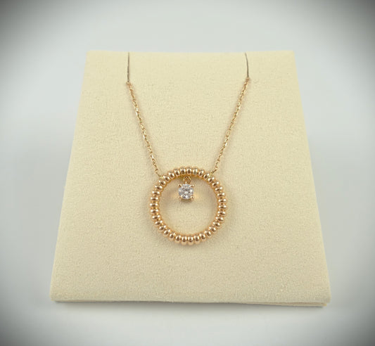 Korloff Kette 750 Roségold Brillant 0,25ct 46cm 6,88g Ref. RZPDPG/0-25