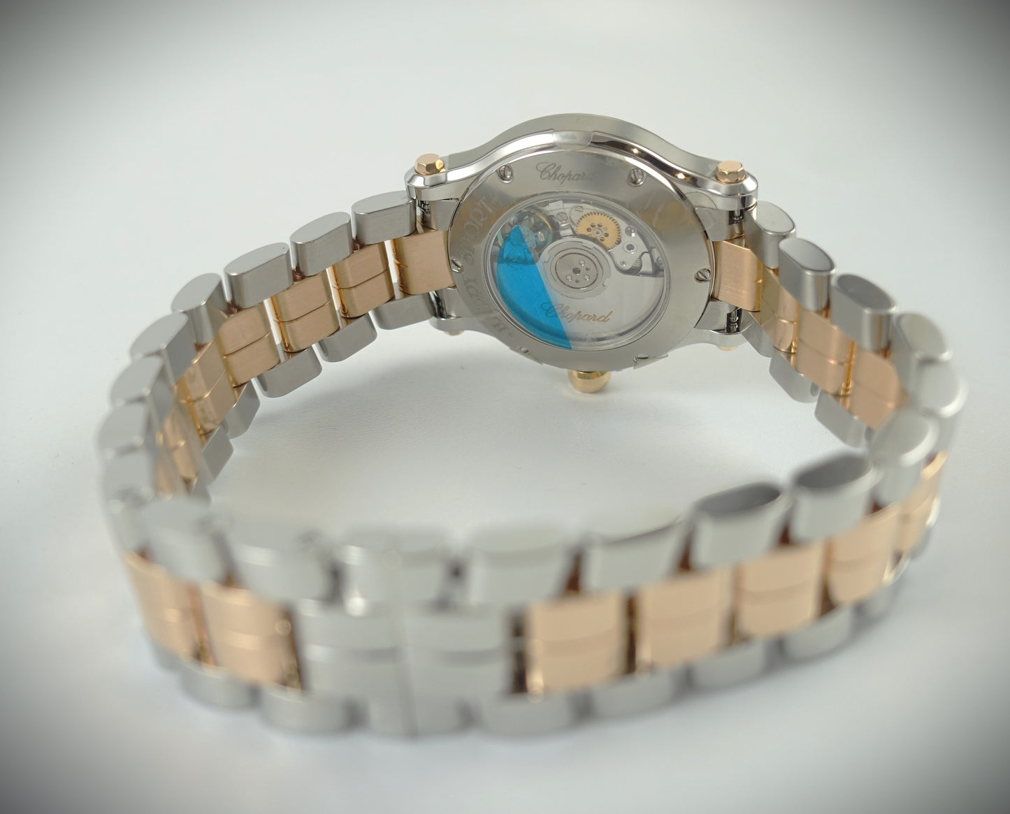 Chopard Happy Sport Automatik 30mm Roségold/Stahl Diamanten/Saphir 278573-6002