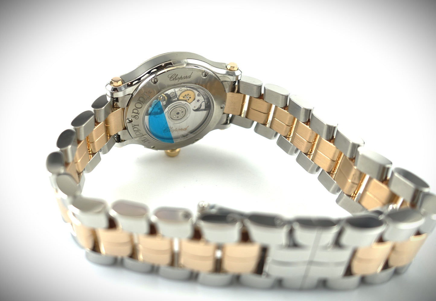 Chopard Happy Sport Automatik 30mm Roségold/Stahl Diamanten/Saphir 278573-6002