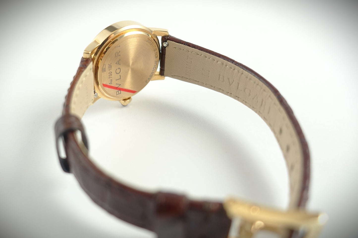Bulgari Bvlgari Quarz Uhr Damen 26mm 750 Roségold Perlmutt Brillanten Ref.102751