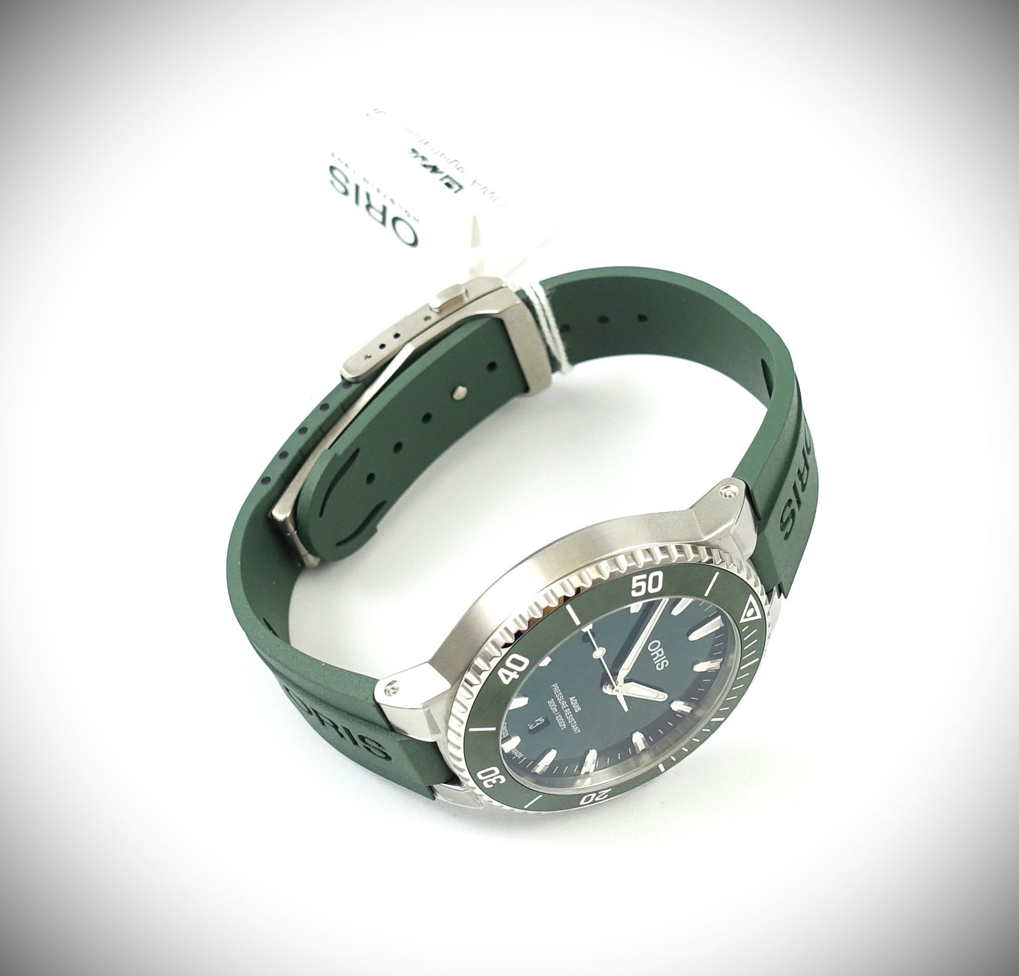 Oris Aquis Date 43,5mm grün Kautschuk Ref. 01 733 7789 4157