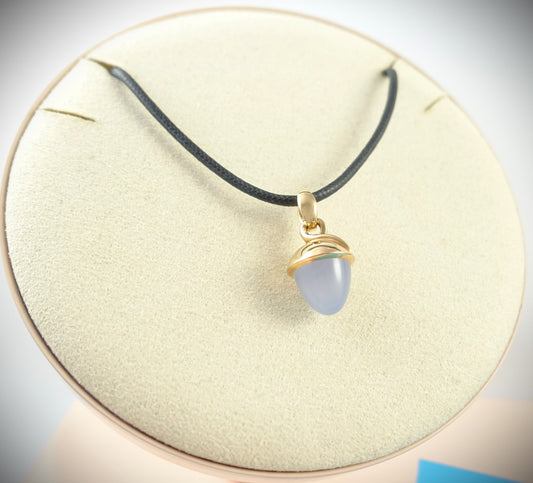Tamara Comolli MIKADO Bouquet Anhänger Blauer Chalcedon 8,00ct Ref. P-MB-ChBl-rg