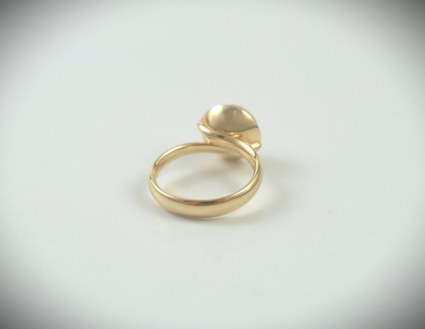 Tamara Comolli BOUTON Ring Large mit Diamant-Pavé 750 Roségold Ref.R-BOU-l-p-rg