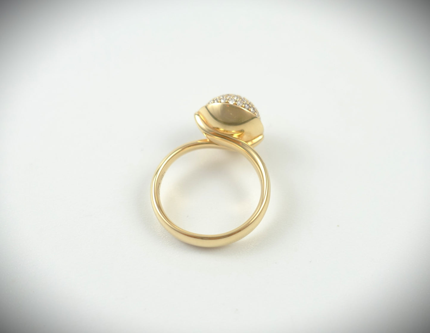 Tamara Comolli BOUTON Ring Large mit Diamant-Pavé 750 Roségold Ref.R-BOU-l-p-rg