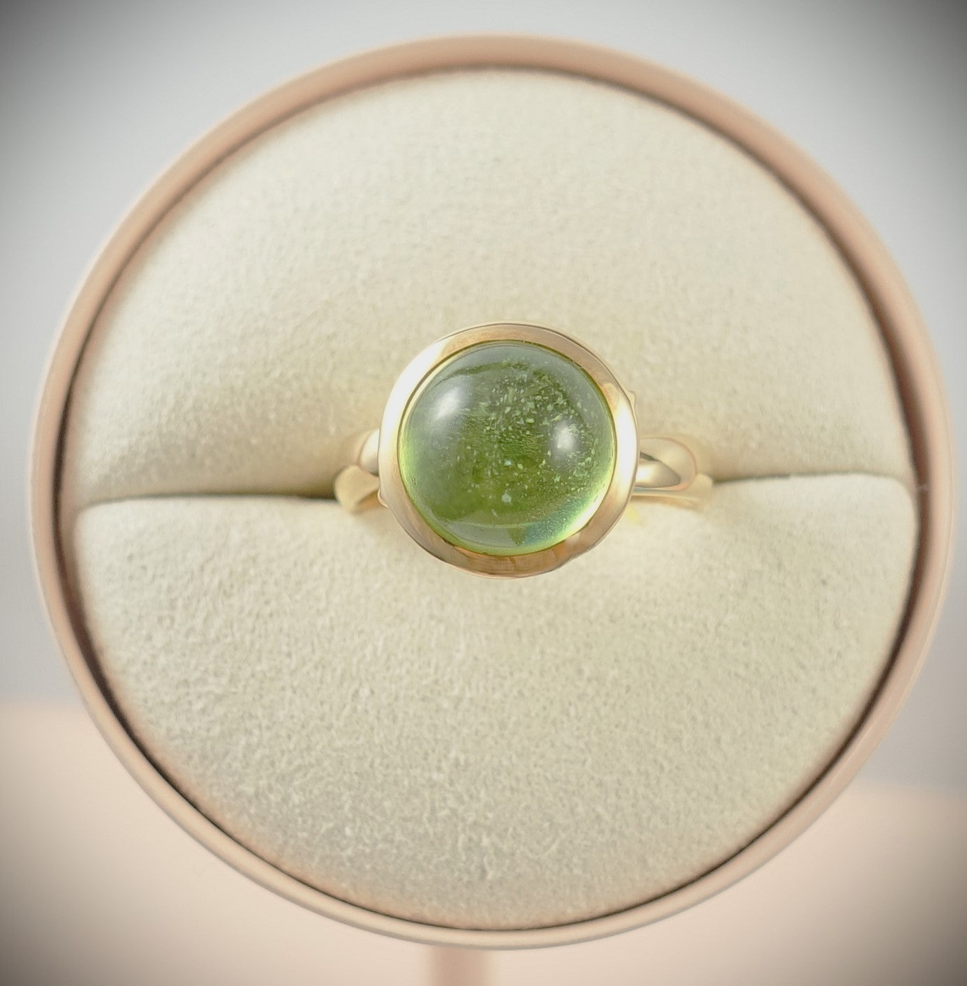 Tamara Comolli BOUTON Ring Large mit Peridot 750 Roségold Ref. R-BOU-l-Per-rg