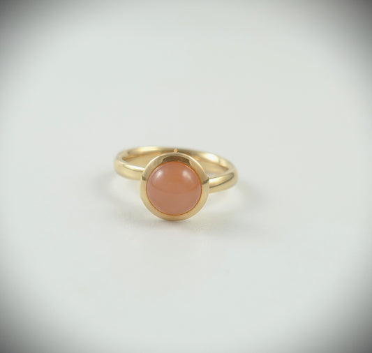 Tamara Comolli BOUTON Ring Small mit Mondstein 750 Roségold Ref. R-BOU-s-MoOr-rg