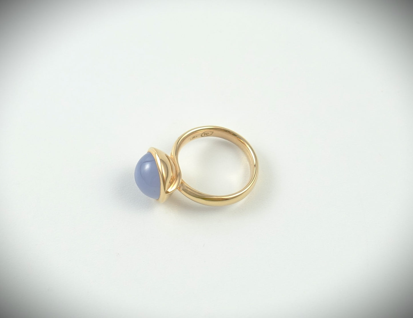 Tamara Comolli BOUTON Ring Large aus 750 Roségold Chalcedon Ref. R-BOU-l-ChBi-rg