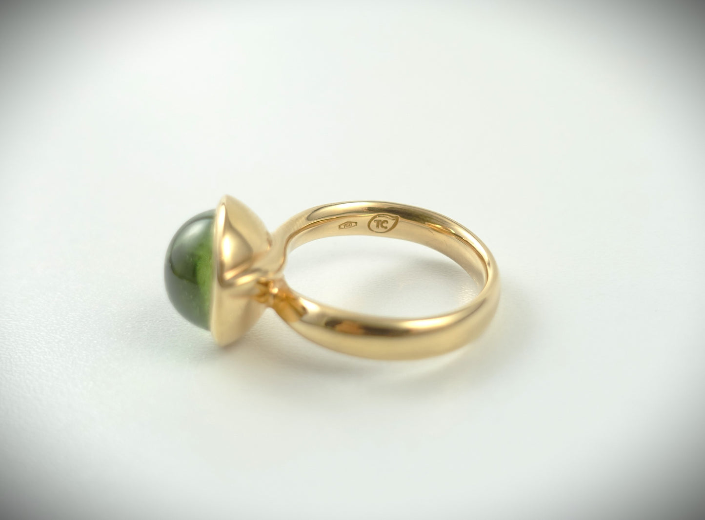 Tamara Comolli BOUTON Ring Large mit Peridot 750 Roségold Ref. R-BOU-l-Per-rg