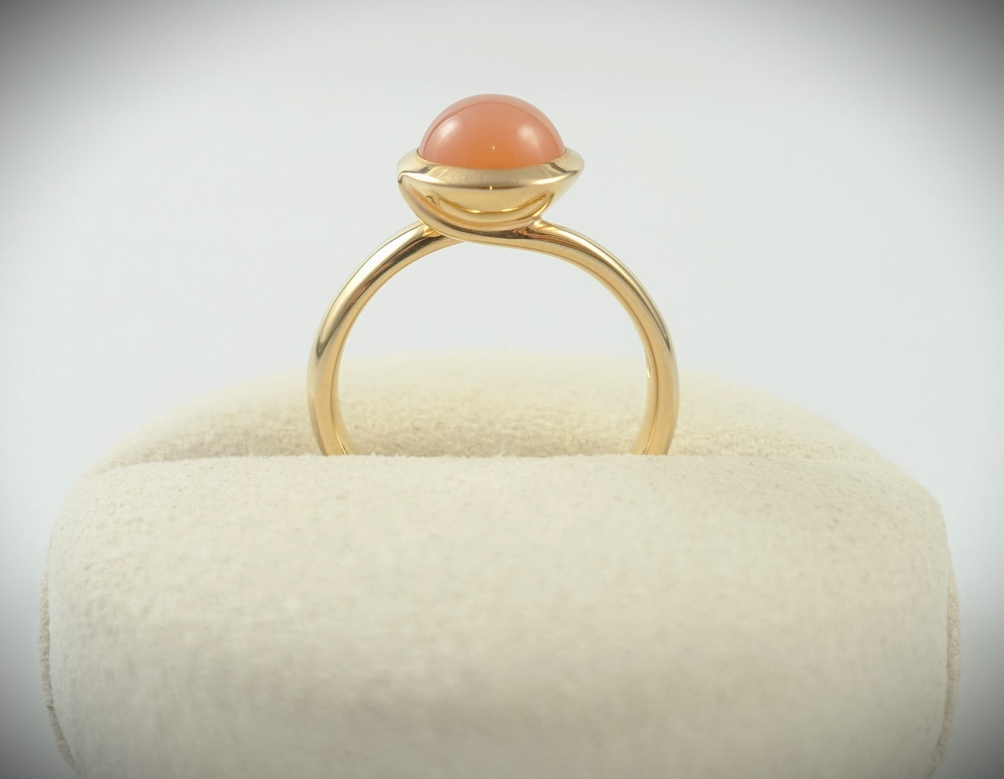 Tamara Comolli BOUTON Ring Small mit Mondstein 750 Roségold Ref. R-BOU-s-MoOr-rg