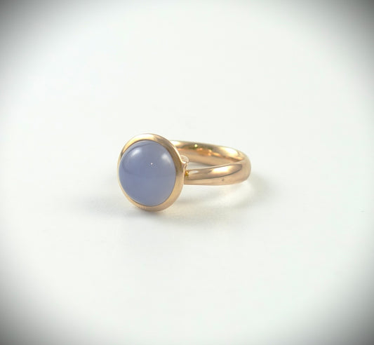 Tamara Comolli BOUTON Ring Large aus 750 Roségold Chalcedon Ref. R-BOU-l-ChBi-rg