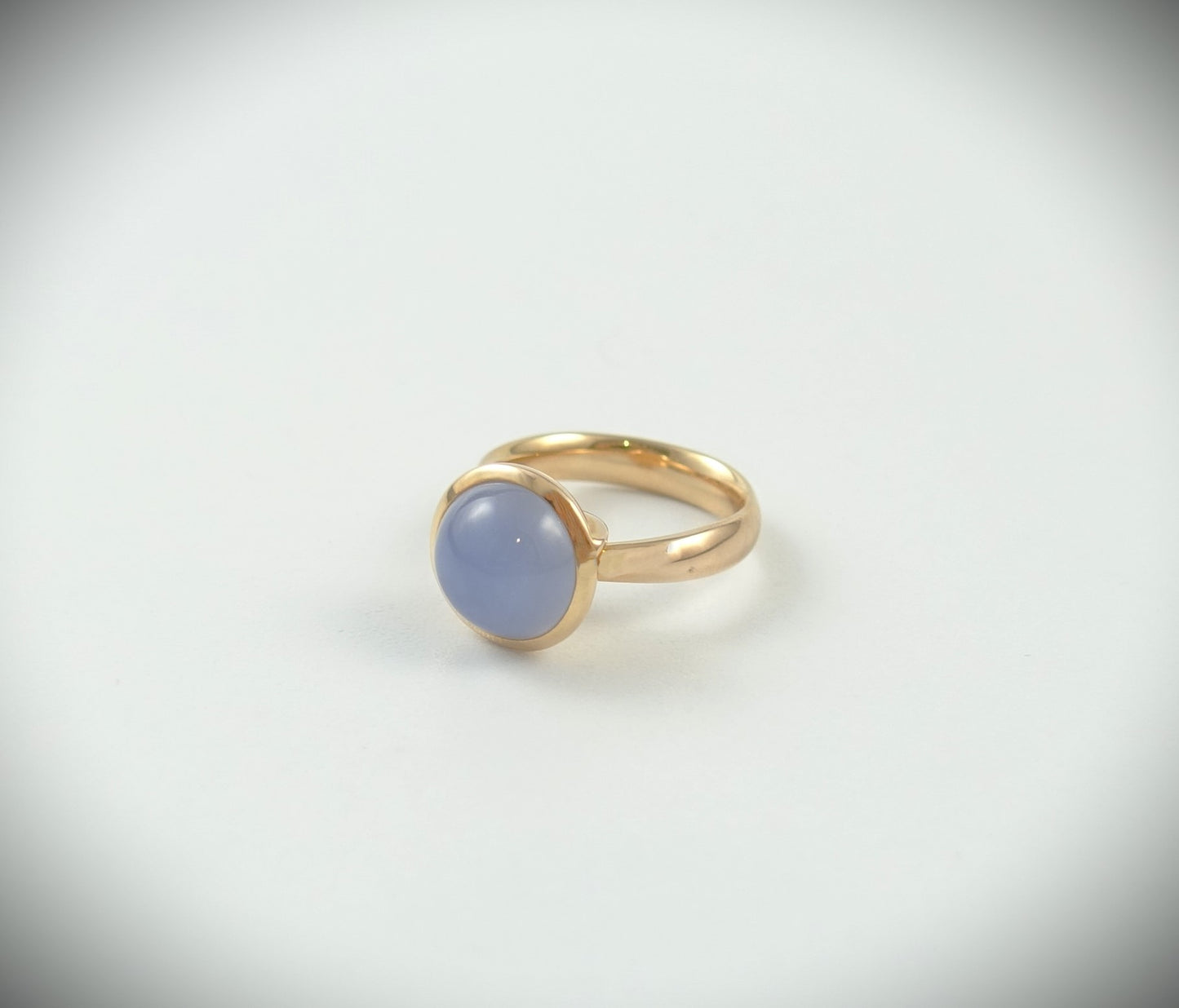 Tamara Comolli BOUTON Ring Large aus 750 Roségold Chalcedon Ref. R-BOU-l-ChBi-rg