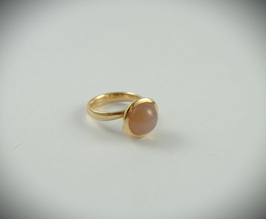 Tamara Comolli BOUTON Ring Large aus 750 Roségold Mondstein Ref. R-BOU-l-MoBr-rg