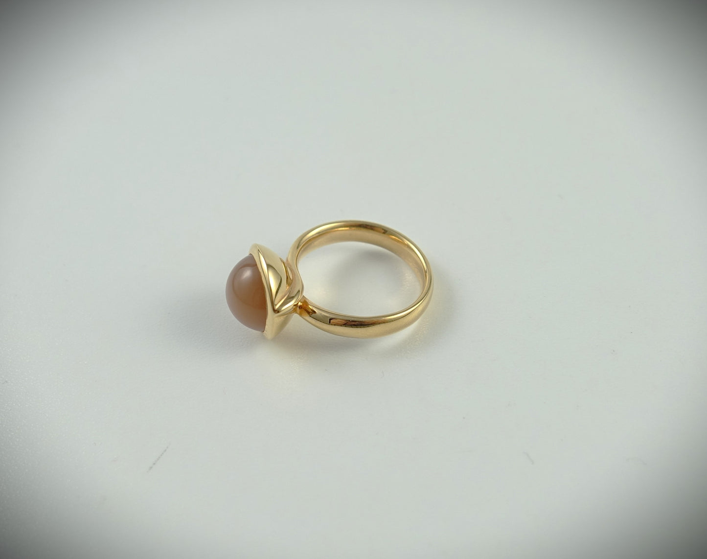 Tamara Comolli BOUTON Ring Large aus 750 Roségold Mondstein Ref. R-BOU-l-MoBr-rg