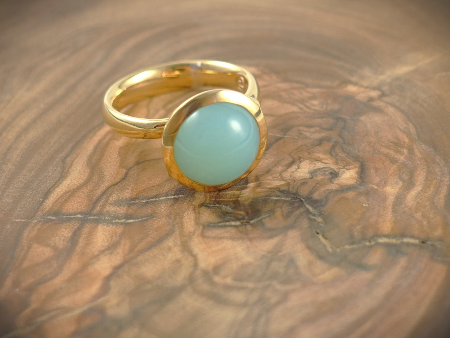 Tamara Comolli BOUTON Ring Large aus 750 Roségold Chalcedon Ref. R-BOU-l-ChAq-rg