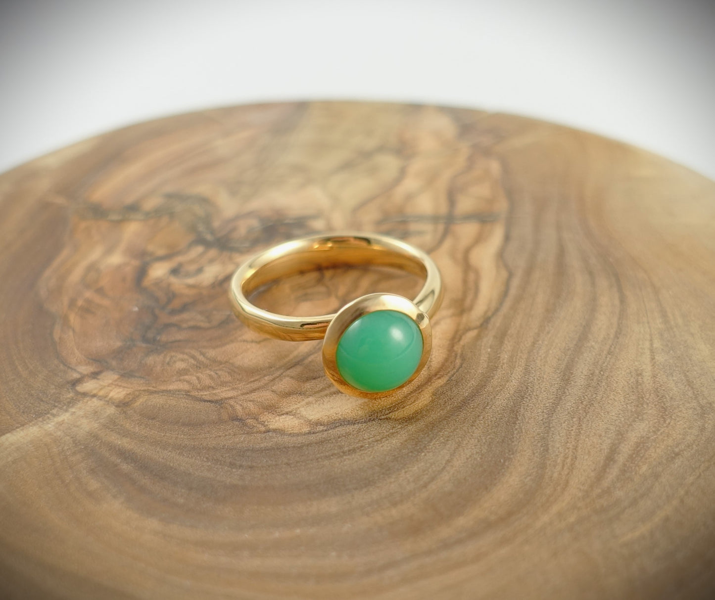 Tamara Comolli BOUTON Ring Small aus 750 Roségold Chrysopras Ref.R-BOU-s-Chry-rg