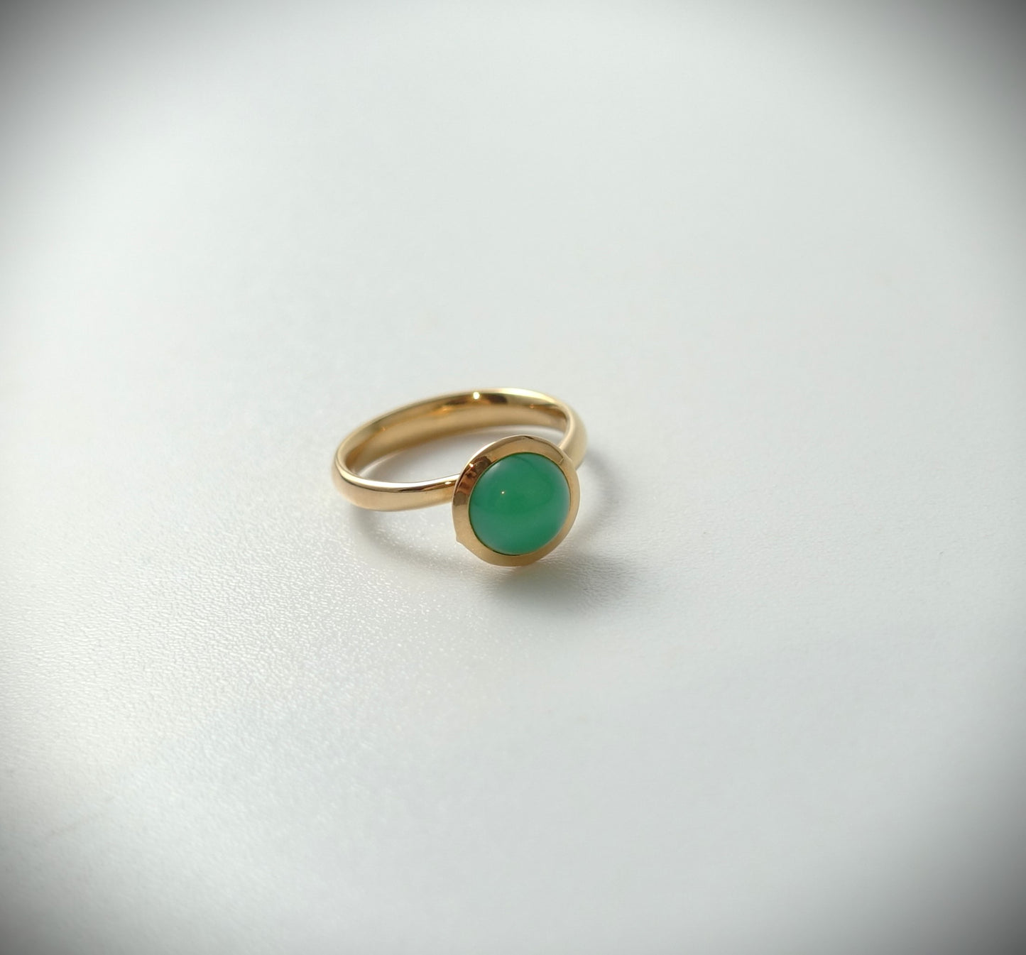 Tamara Comolli BOUTON Ring Small aus 750 Roségold Chrysopras Ref.R-BOU-s-Chry-rg