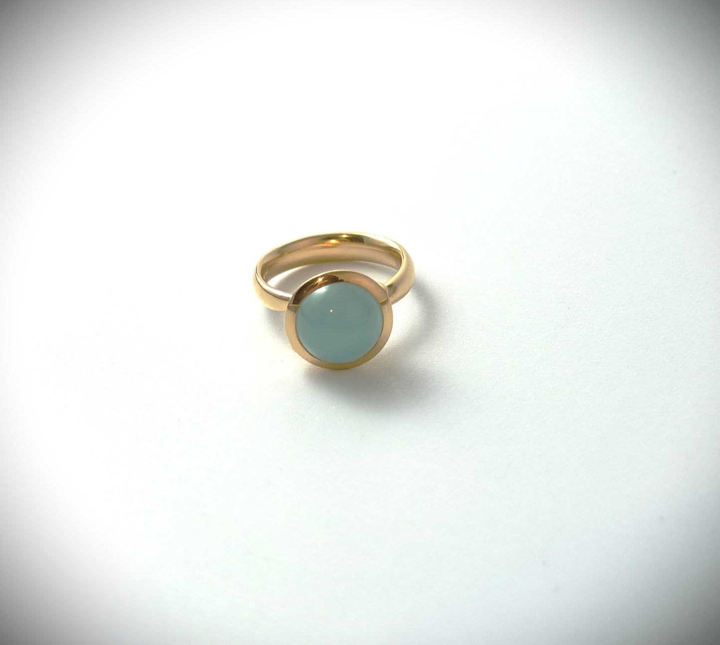 Tamara Comolli BOUTON Ring Large aus 750 Roségold Chalcedon Ref. R-BOU-l-ChAq-rg