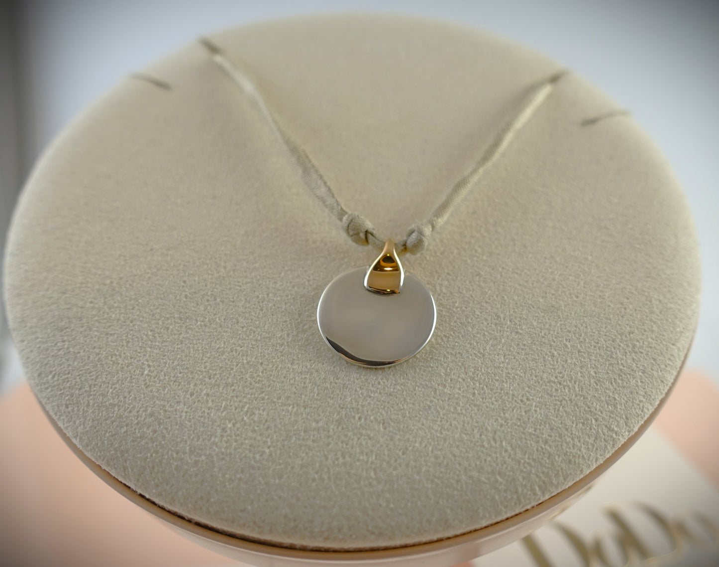 Dodo Kette 925 Silber 750 Rosévergoldet Seide Ref. DCC1012