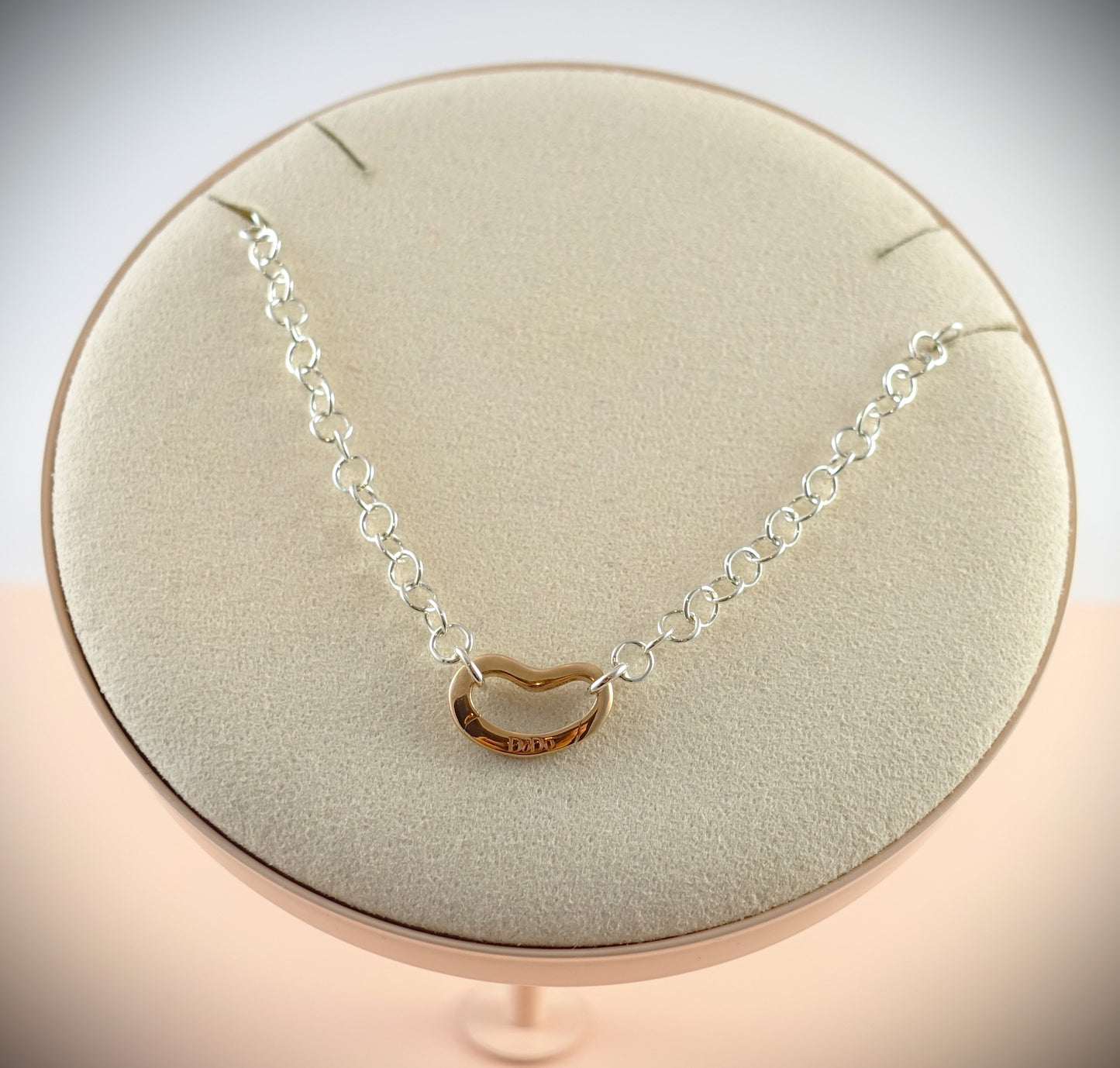 Dodo Kette 925 Silber 39cm Charm 375 Roségold Ref. DTCUT/9/P/K