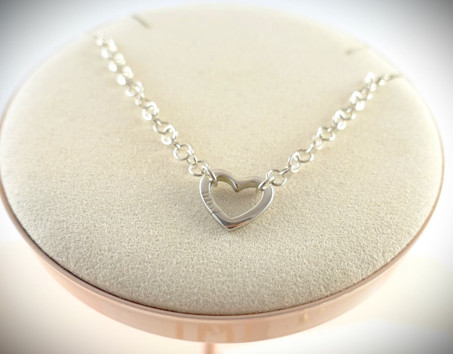 Dodo Kette 925 Silber 39cm Charm Herz Ref. DTCUT/A/G/K