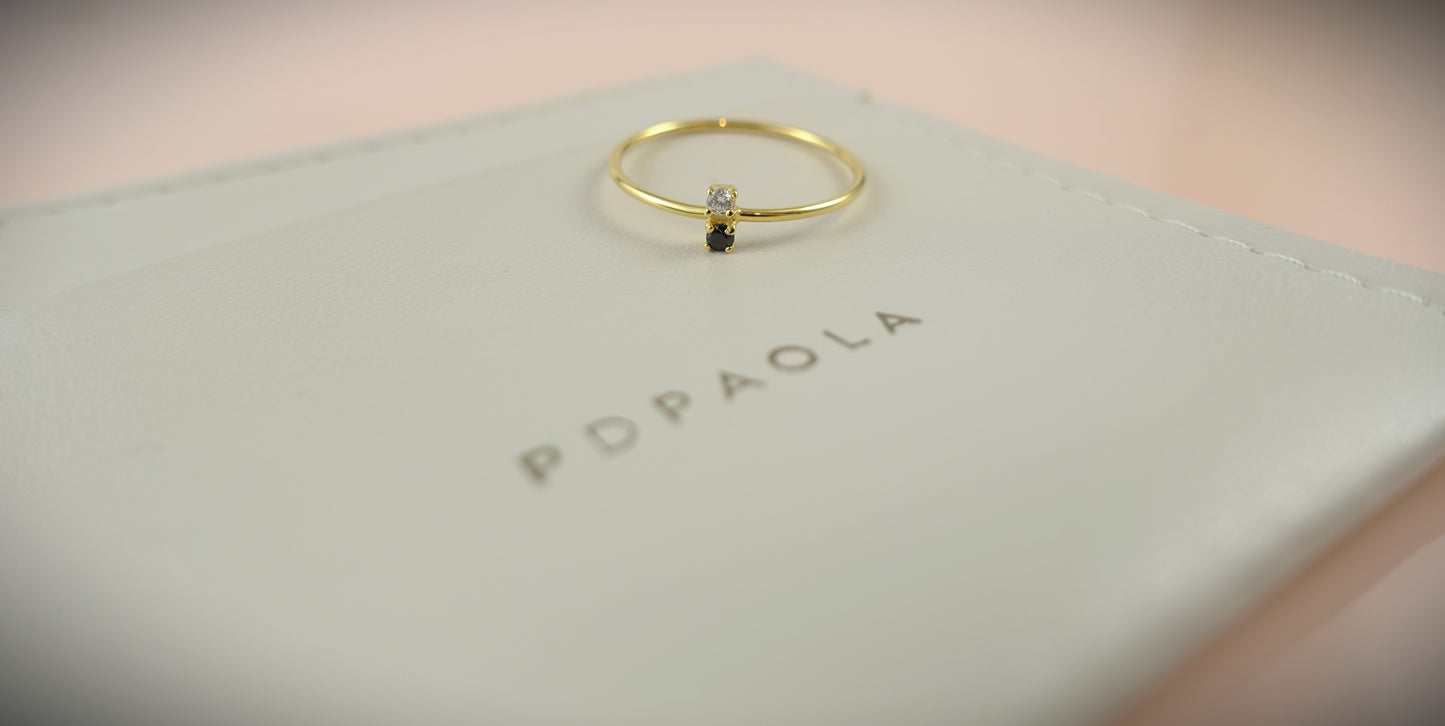 PD PAOLA Ring 925 Silber vergoldet Zirkonia RG 58 Ref. AN01-106-18