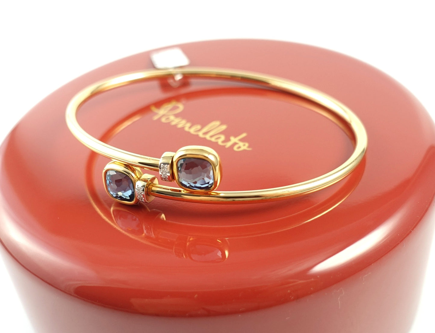 Pomellato Nudo Mini Armreif 750 Roségold London Blue Topas Ref. PBC5020-O6WHR-DB0TL