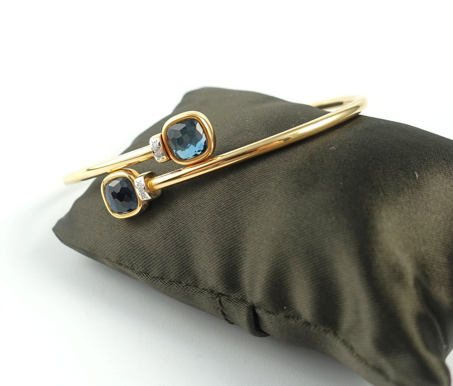 Pomellato Nudo Mini Armreif 750 Roségold London Blue Topas Ref. PBC5020-O6WHR-DB0TL