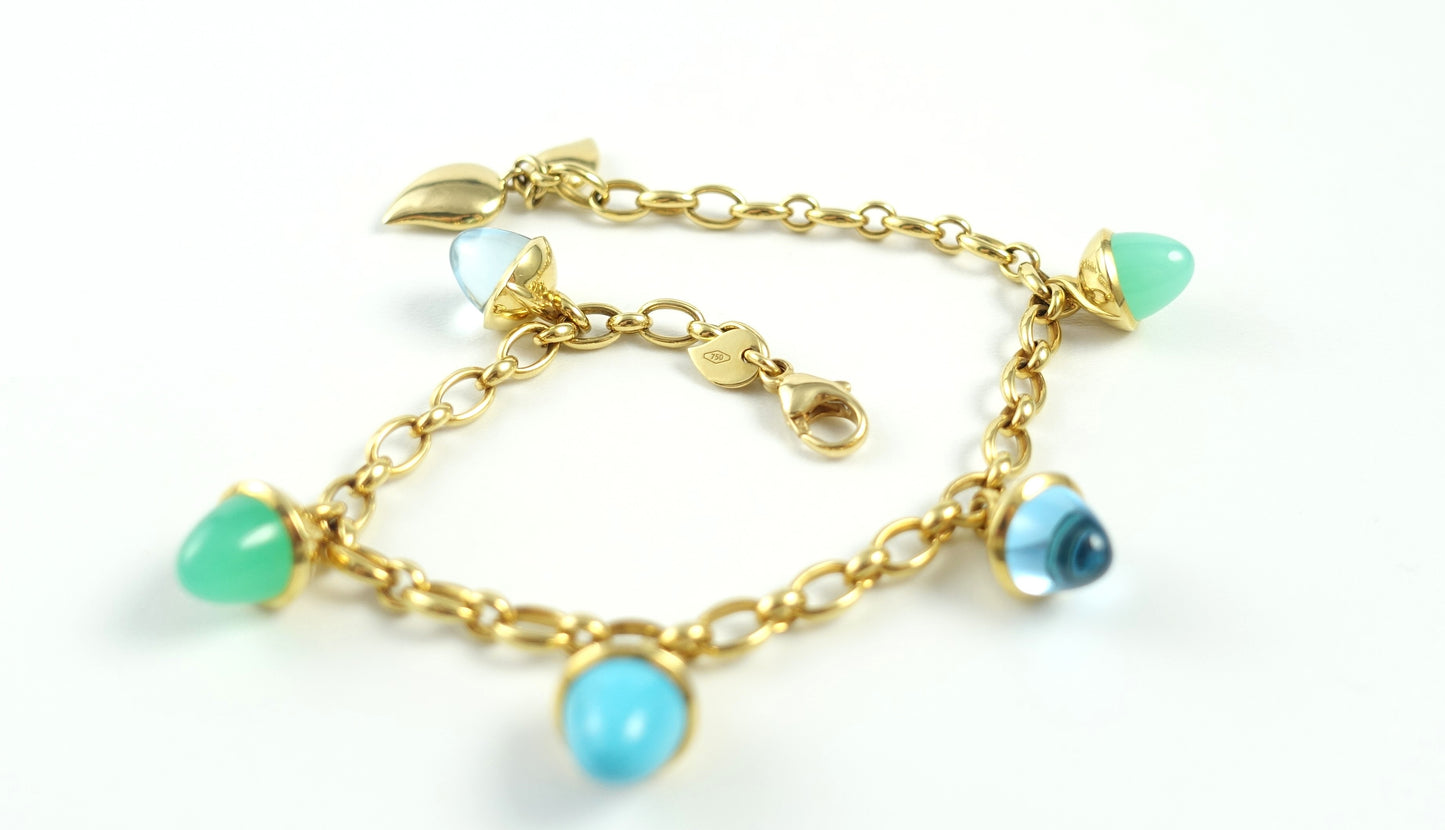 Tamara Comolli MIKADO Flamenco Armband "Lagoon" 18 Karat Gelbgold Ref. B-MFL-Ch-Lag-yg