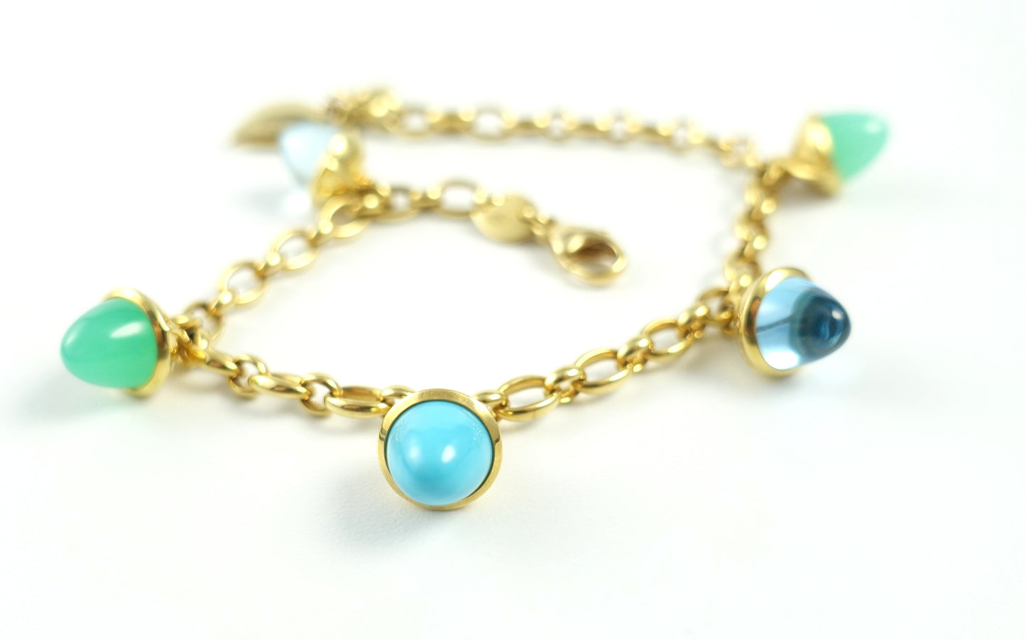 Tamara Comolli MIKADO Flamenco Armband "Lagoon" 18 Karat Gelbgold Ref. B-MFL-Ch-Lag-yg