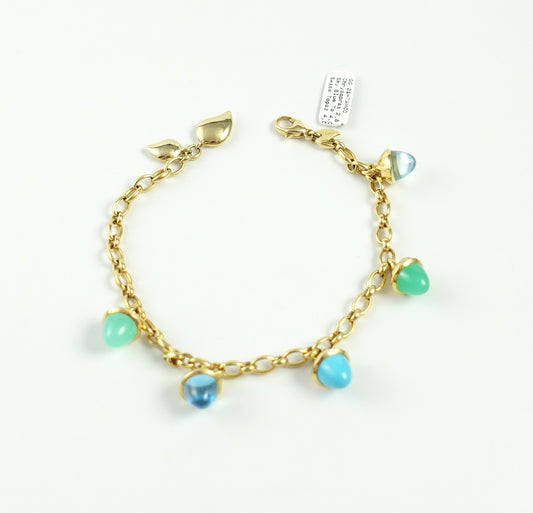 Tamara Comolli MIKADO Flamenco Armband "Lagoon" 18 Karat Gelbgold Ref. B-MFL-Ch-Lag-yg